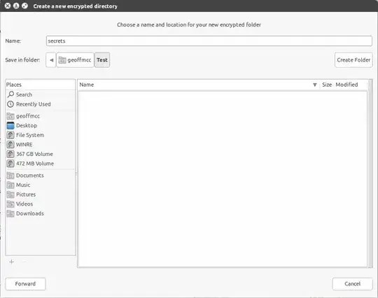 Example of setting up - First Step