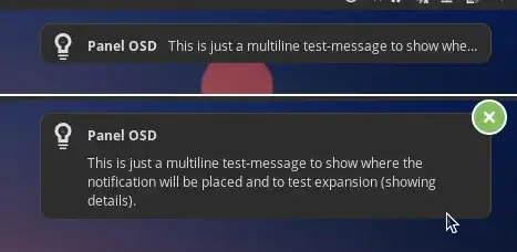 screenshots of notifaction(s) screenshots of notifaction(s)