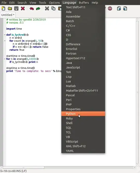 scite screenshot with language drop down