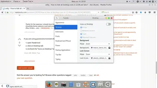 Tweak Tool settings menu