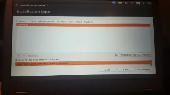 select disk to install