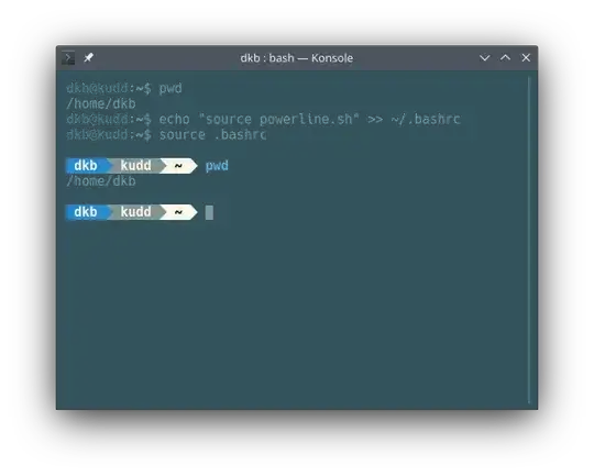 konsole prompt using powerline fonts