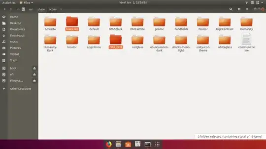 screenshot from gparted