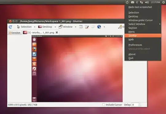 Shutter indicator screenshot