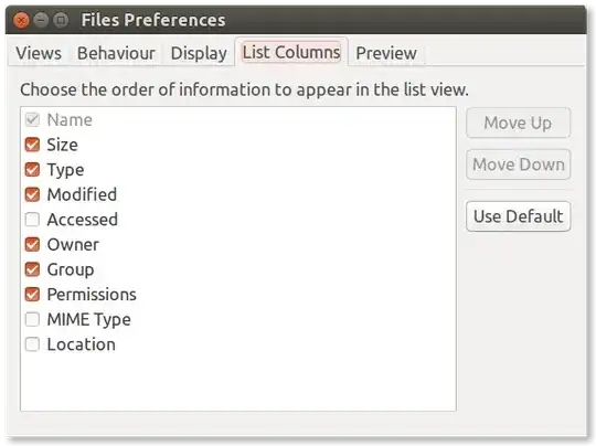 Nautilus / Preferences / List columns