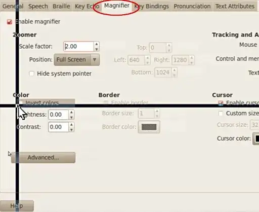 Screenshot of the solution