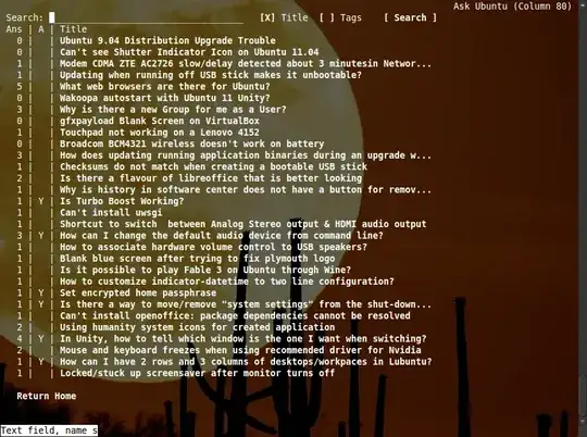My partitions screen shot