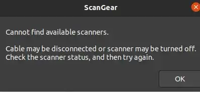 scangear error msg