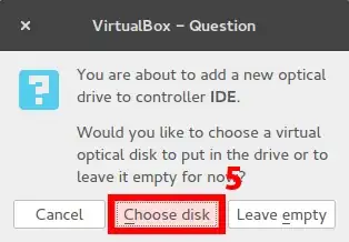 Choose disk button