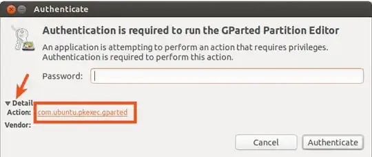 gparted authenticate - details