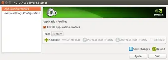 Empty nvidia-settings