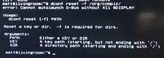 Dconf error