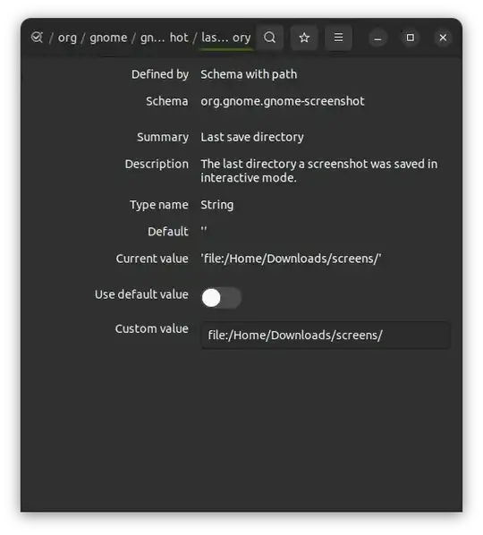 Custom value in /org/gnome/gnome-screenshot/