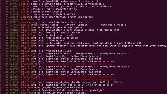 Not able to move files to that partition