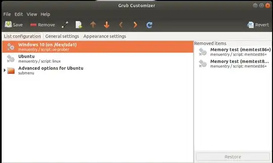 Grub customizer List Configuration