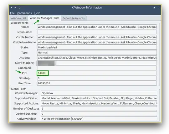 image of PID in wininfo