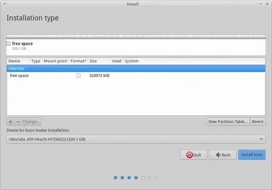 Partition scheme detected by installer