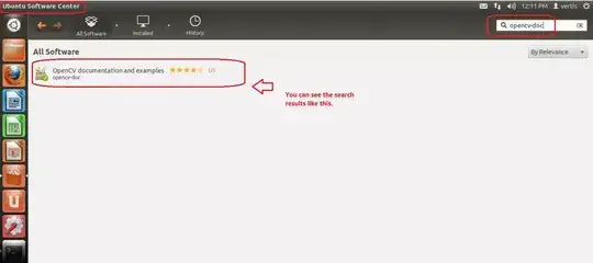 Searching the opencv-doc in Ubuntu Software Center