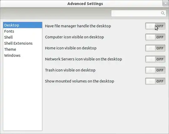 The Desktop section of Gnome Tweak Tool