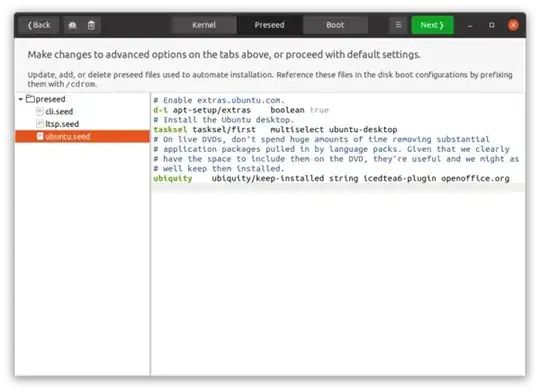 The Cubic Options Page Preseed Tab