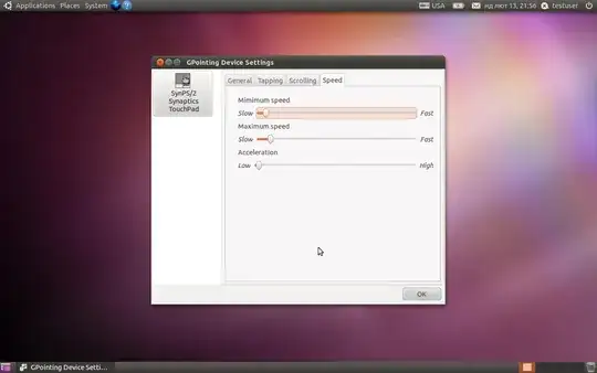 GPointing Device settings dialog