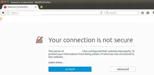 Invalid certificate error