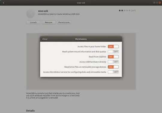 woe-usb Permissions