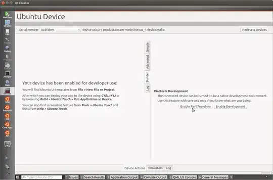 Image of GParted error line