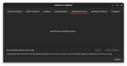 Additional Drivers window