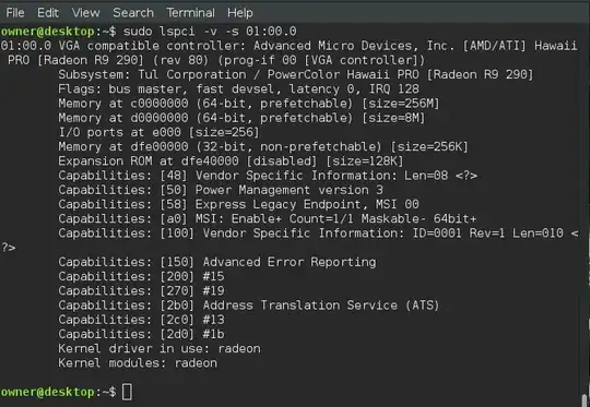 Example of the issue I am having