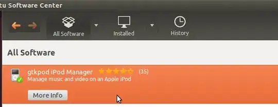 Screenshot of the software center