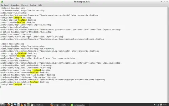 The Leafpad file associations look OK.