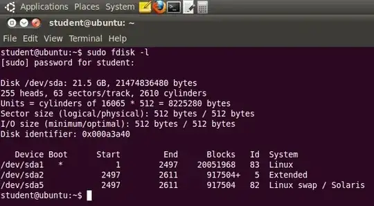 this is the image of my gparted