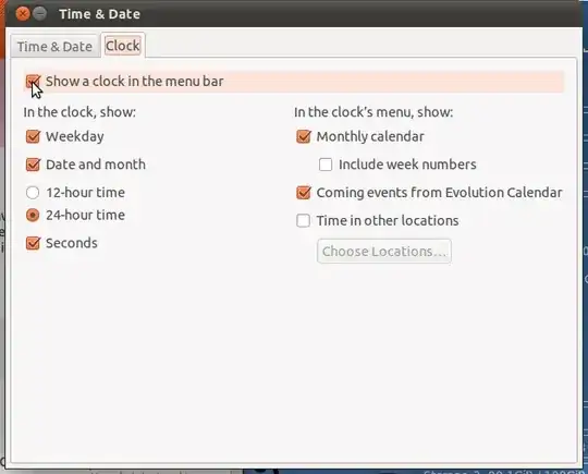 Screenshot of broken panel button icons.