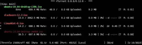 rTorrent screenshot