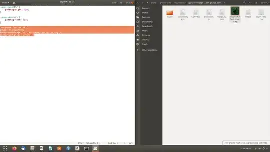 Screenshot of the error message