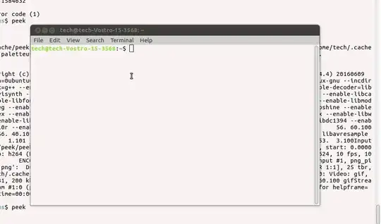 Recording screen using peek