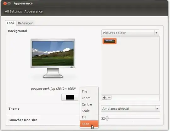 Appearance options - span