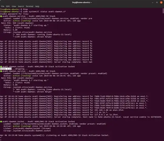 sudo systemctl status avahi-daemon.s*