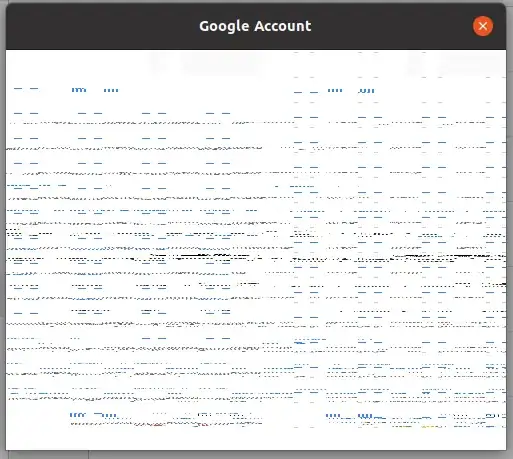 Google Account garbled text