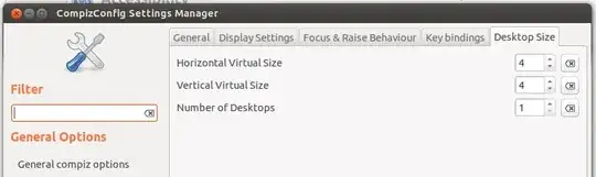 System Settings window showing shortcuts to change virtual desktops