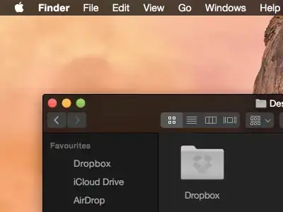 Finder Panel with blur effect