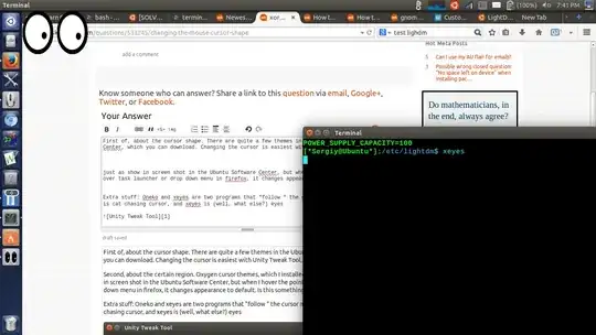 xeyes. The cursor doesn't appear in the screenshot,though