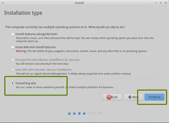 Screenshot while installing Xubuntu