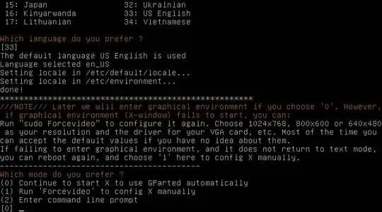 mode selection dialog