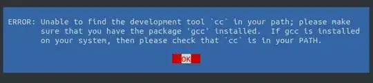 Error: Unable to find the development tool ‘cc’ in your path; please make sure that you have the package ‘gcc’ installed. If gcc is installed on your system, then please check that ‘cc’ is in your PATH.