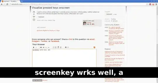 screenshot of screenkey
