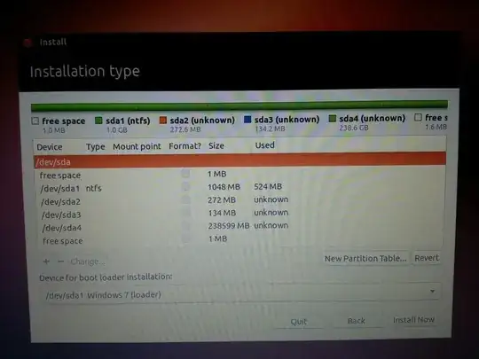 Partitions aren't shown exactly as they are