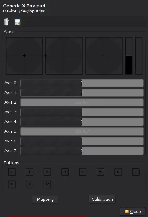 jscal controller and joystick button mapping for mupen linux