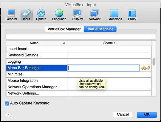 VirtualBox - Input dialog